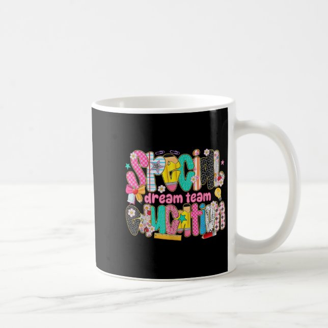 Retro Special Education Squad Dream Team Sped Teac Coffee Mug (Right)