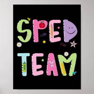 Retro Special Education Squad Groovy Dream Team Sp Poster