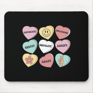 Retro Sped Teacher Advocate Equity Adapt Conversat Mouse Pad