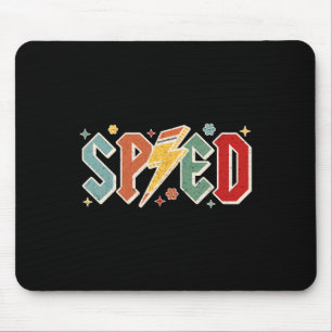 Retro Sped Teacher Pencil Lightning Bolt Back To S Mouse Pad
