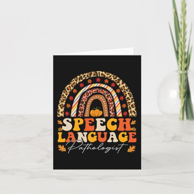 Retro Speech Therapy Speech Language Pathologist F Card (Front)
