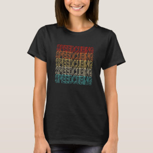 retro speedcuber kids cute speed cuber cubes for s T-Shirt