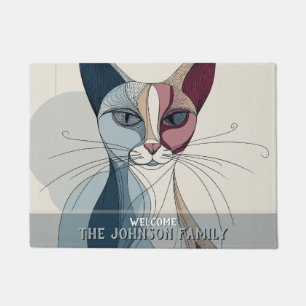 Retro Sphynx Cat Home Outdoor Welcome Mat