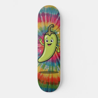 Retro Spicy Green Pepper Skateboard