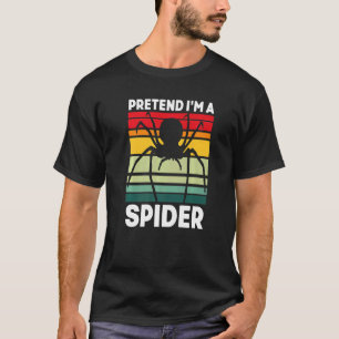 Retro Spider Arachnophile Spider Web Arachnids T-Shirt
