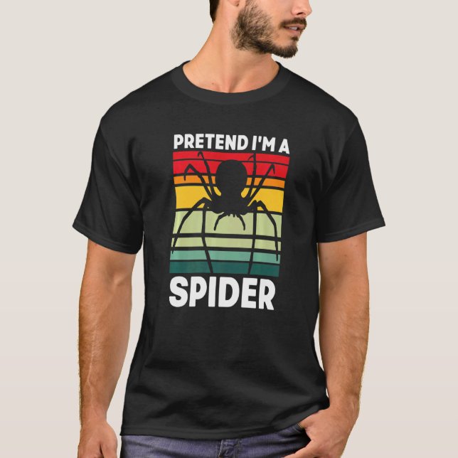 Retro Spider Arachnophile Spider Web Arachnids T-Shirt (Front)