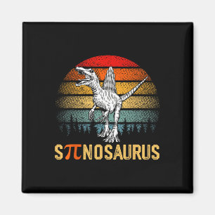 Retro Spinosaurus Happy Pi Day  Magnet