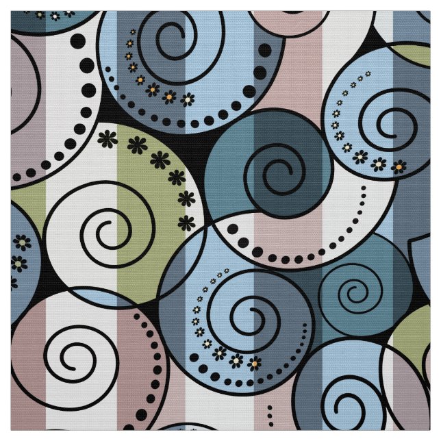 Retro, spiral fabric (Swatch)
