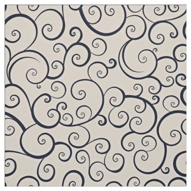 Retro Spiral Pattern Fabric (Swatch)