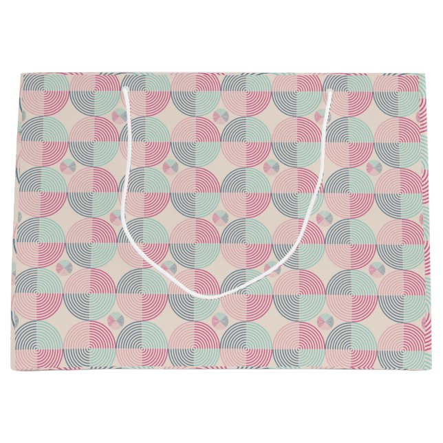 Retro Spiral Vibes Large Gift Bag (Front)