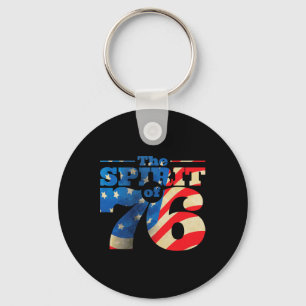 Retro Spirit Of 76 4th Of July Shirt  Key Ring