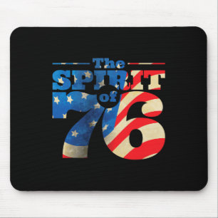 Retro Spirit Of 76 4th Of July Shirt Mouse Pad