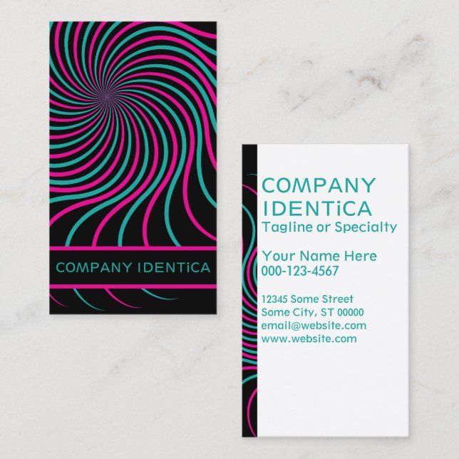 retro spirograph business card (Front/Back)