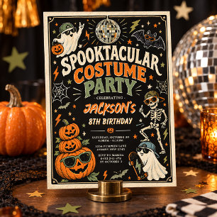 Retro Spooktacular Halloween Costume Party Invitation