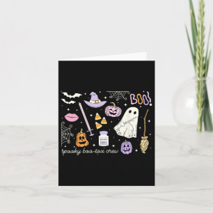 Retro Spooky Boo-tox Crew Aesthetic Injector Nurse Card