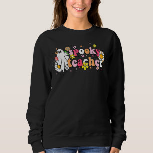 Retro Spooky Music Teacher Floral Ghost School Hal Sweatshirt
