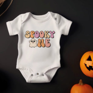 Retro Spooky One Birthday Baby Bodysuit