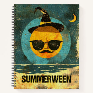 Retro Spooky Summer Goth Witch's Sun Notebook