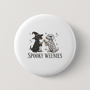 Retro Spooky Weenies Halloween Dachshund Spooky Se 6 Cm Round Badge