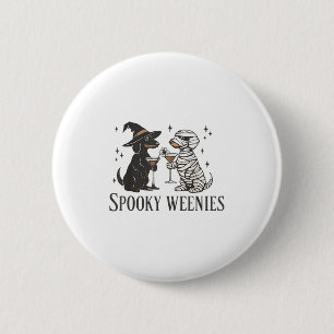 Retro Spooky Weenies Halloween Dachshund Spooky Se 6 Cm Round Badge