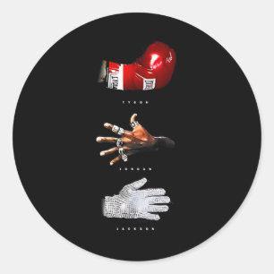 Retro Sport Lover Basic Boxing Vintage Hand Glove Classic Round Sticker