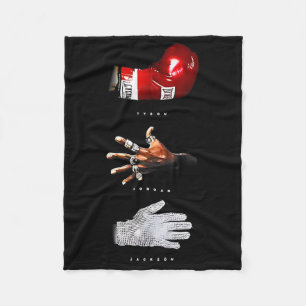 Retro Sport Lover Basic Boxing Vintage Hand Glove Fleece Blanket