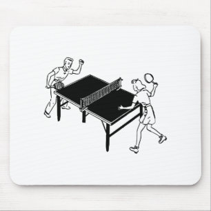 Retro Sports Ping Pong Mouse Pad