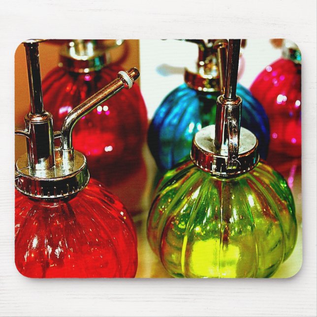 Retro Spray Bottles Mouse Pad (Front)