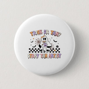 Retro Spray Tan Artist Halloween Ghosts Sunless Ta 6 Cm Round Badge