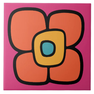 Retro Spring Blossom Ceramic Tile