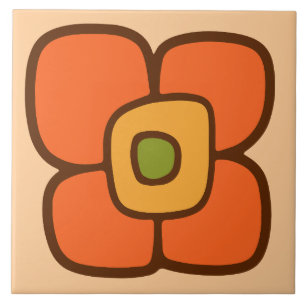 Retro Spring Blossom Ceramic Tile