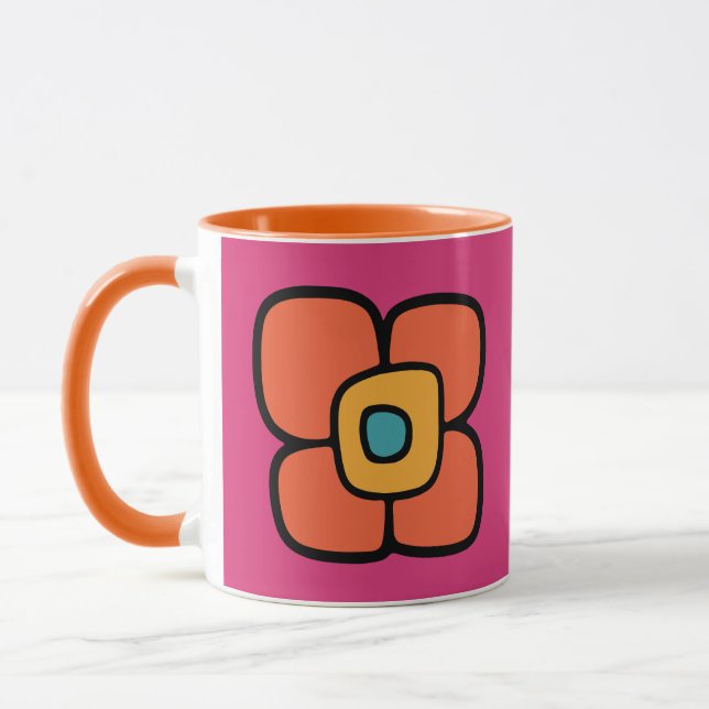 Retro Spring Blossom Mug (Left)