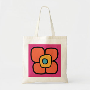 Retro Spring Blossom Tote Bag