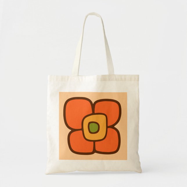 Retro Spring Blossom Tote Bag (Front)