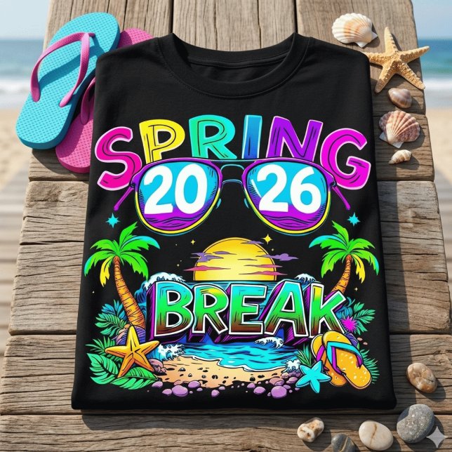 Retro Spring Break 2026 Beach Vacation T-Shirt (Creator Uploaded)