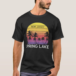 Retro Spring Lake Beach Surf Vintage Palm Venice 7 T-Shirt