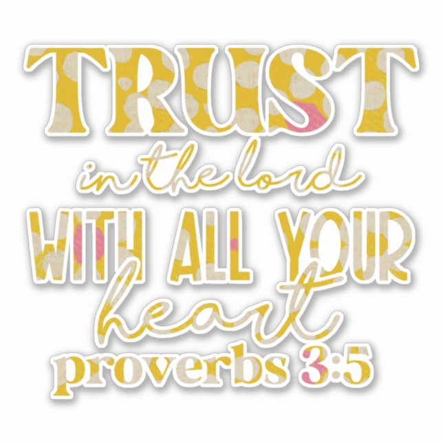 Retro Spring; Trust in the Lord Bible Verse (Front)