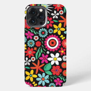 Retro spring wildflowers pattern iPhone 13 pro max case