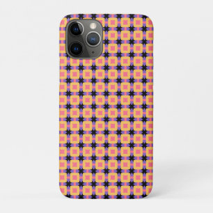 Retro Square Grid Pattern with Bright Colours iPhone 11 Pro Case