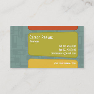 Retro Squared - Style 6 Business Card