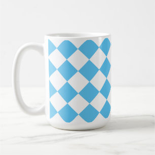 Retro Squares Blue and White Retro Coffee Mug