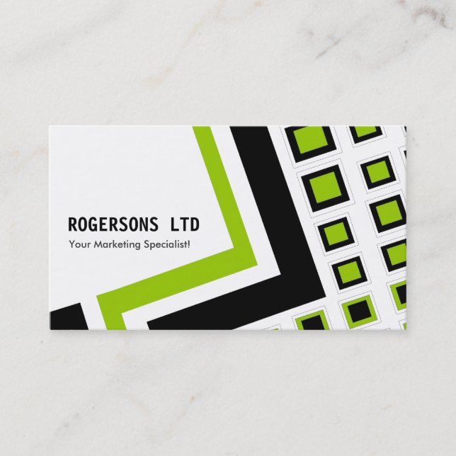 Retro Squares Business Cards (Front)