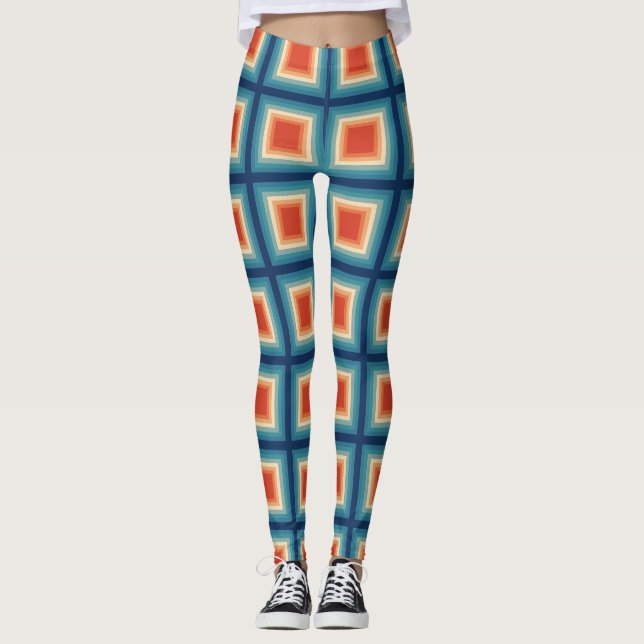 Retro Squares Leggings (Front)