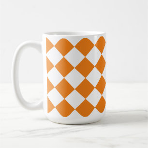 Retro Squares Orange and White Retro Coffee Mug