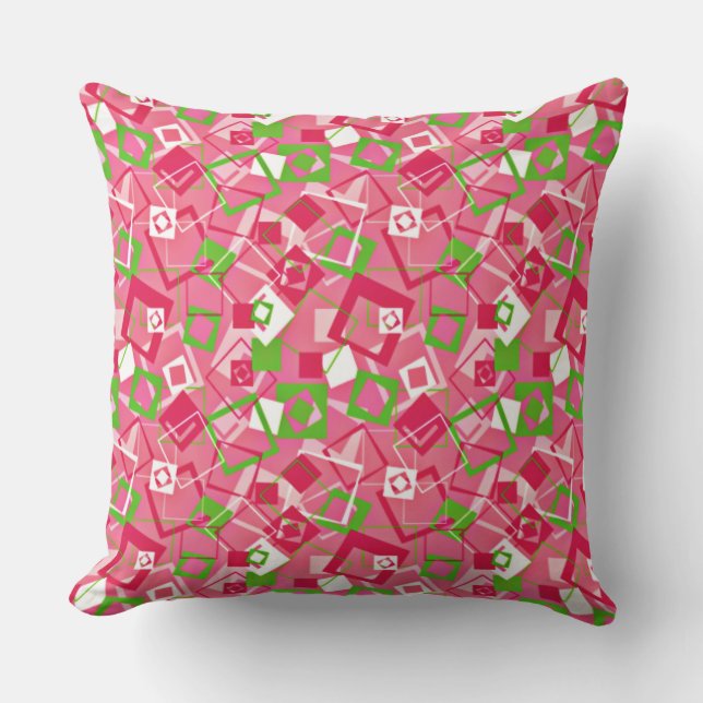 Retro Squares Pattern Cushion (Front)