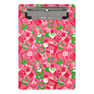 Retro Squares Pattern Mini Clipboard