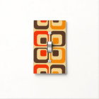 Retro Squares Pattern - Red, Brown & Orange