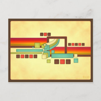 Retro Squares Postcard