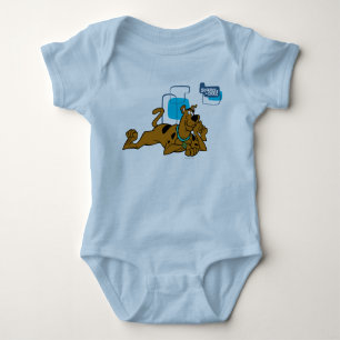 Retro Squares Scooby-Doo Lying Down Baby Bodysuit