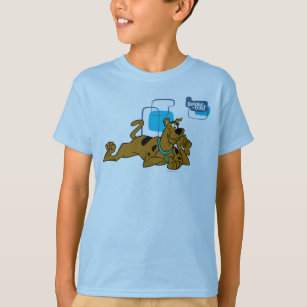 Retro Squares Scooby-Doo Lying Down T-Shirt